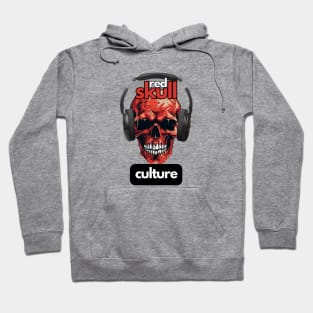 Red Skull Culture, Festival t-shirt, Unisex t-shirt, tees, men's t-shirt, women's t-shirt, summer t-shirt, trendy t-shirt, headphones Hoodie